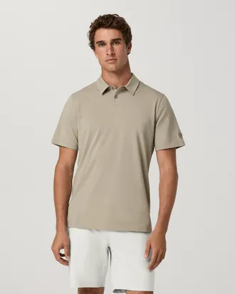 Vuori Clothing Short Sleeve Feather Polo | Biscotti | Medium