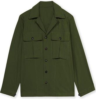 Fortela Oversize Cotton Twill Shirt in Green at Nordstrom, Size 52 Eu