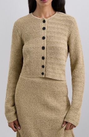 Scalpers Rusticknit Cardigan in Taupe at Nordstrom, Size Medium Eu