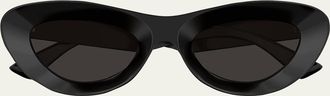 Bottega Veneta Ribbon Plastic Cat-Eye Sunglasses