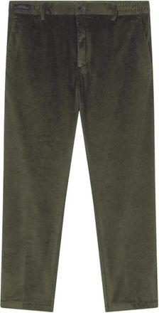 Paul & Shark Velvet Chino Broeken - Heren - Chinos - Groen - XL - Katoen - Broeken