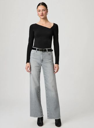 Paige Anessa High-Rise Wide Leg Jeans - 31 In Smokescreen