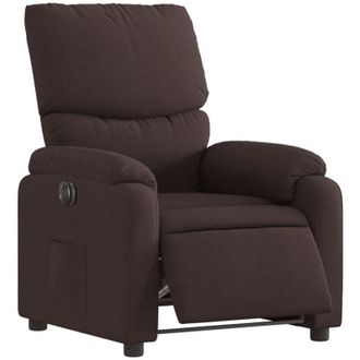 vidaXL Vidaxl - Sill&oacute;n Reclinable El&eacute;ctrico Tela Marr&oacute;n Oscuro