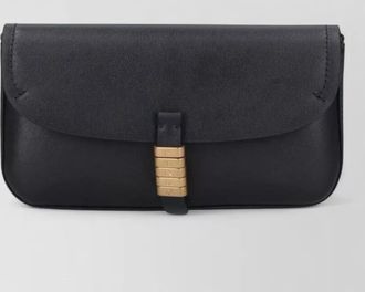 Pinko love bag flat leather clutch bag