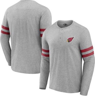 NFL Mens NFL x Darius Rucker Collection by Fanatics Heather Gray Arizona Cardinals Henley Long Sleeve T-Shirt at Nordstrom, Size Xx-Large