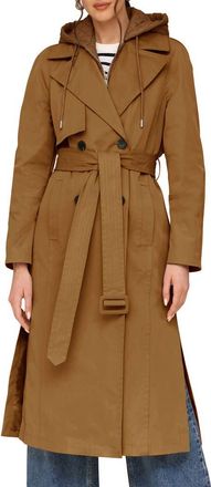 NWT Avec outlet Les Filles Revolve Burgundy and Black Rain Trench Coat S