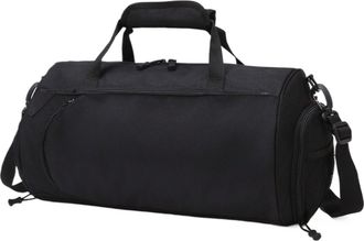 Generic Short Distance Travel Handbag Dry and Wet Separation Large Capacity Gym Fitness Bag,Compatible For Men Outdoor Sports Sling Shoulder(Black B)