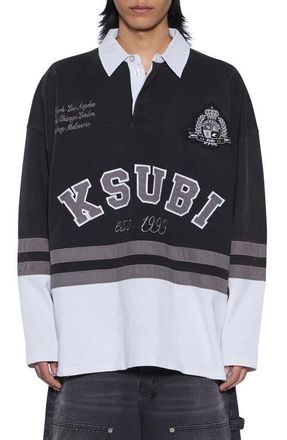 Ksubi Duke Rugby Jersey in Black at Nordstrom, Size Medium