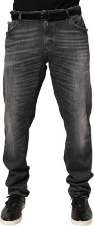 Dolce & Gabbana Black Gray Wash Slim Fit Straight Leg Denim Mens Jeans (Pre-Owned)