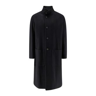 Hev&ograve; Hombre, Abrigos, Negro, Talla: XL