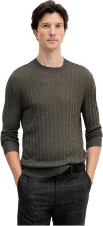 A|X Armani Exchange Trui met ronde hals - Heren - Ronde hals truien - Grijs - L - Wol - Truien & Vesten