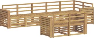 vidaXL Conjunto De Sof&aacute;s De Exterior 8 Uds. Blanco Vidaxl
