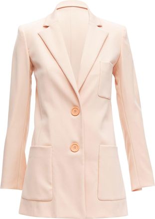 Oscar De La Renta Oscar De La Renta blh wool pocket longline blazer jacket