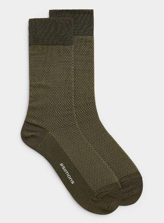 Le 31 Mens Embossed knit dress socks