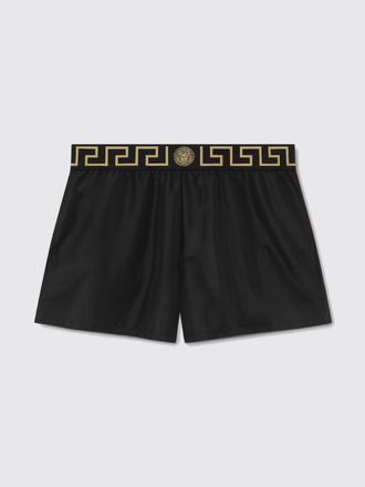 Versace Greca Border Polyester Boxer Shorts with Medusa Logo