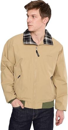 L.L.Bean Warm-Up Jacket Flannel Lined Regular Mens Jacket Field Khaki : 2XL, Flannel/Nylon/Polyester