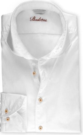 Stenstr&ouml;ms Witte Twill Overhemd - Heren - Zakelijke Overhemden - Wit - 2XL - Overhemden