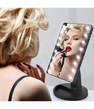 Trade Shop Trade Shop - Espejo Maquillaje Iluminado 16 Led Portatil Cosmetico Vestidor