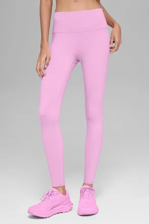 Alo | High-Waist Airbrush Legging in Candy Heart Pink, Size: Medium