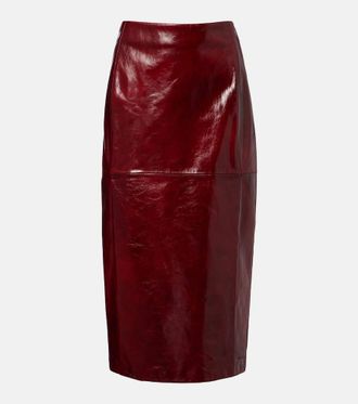 Sportmax Leather pencil skirt