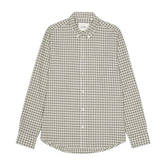 Les Deux Two Tone Mini Check Shirt - Heren - Casual Overhemden - Bruin - XL - Katoen - Overhemden