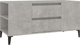 vidaXL Vidaxl - Mueble De Tv Madera Contrachapada Gris Hormig&oacute;n 102x44,5x50 Cm