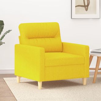 vidaXL Sill&oacute;n De Tela Amarillo Claro 60 Cm Vidaxl