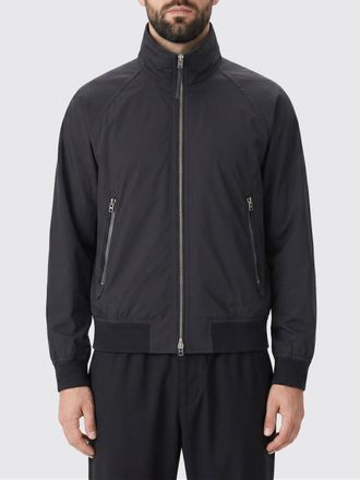 Tom Ford High Neck Technical Fabric Bomber Jacket with Zip Closure