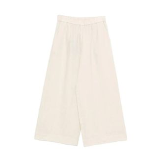 Max Mara Wide Trousers, female, Beige, Size: XS Mmlcanneti Pants