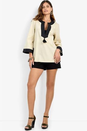 Trina Turk Dametria Top in Almond at Nordstrom, Size Xx-Large