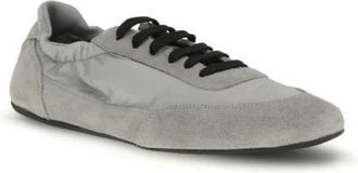 Prada Schoenen, Dames, Grijs, 40 EU, Stijlvolle Logo Sneakers