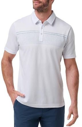 Travis Mathew Overstay Chest Stripe Polo in White at Nordstrom Rack, Size Xxx-Large