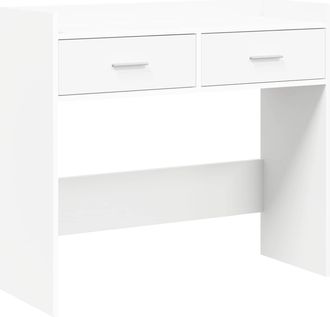 vidaXL Mesa Consola Blanco 90 X 35 X 80 Cm Madera De Ingenier&iacute;a Vidaxl