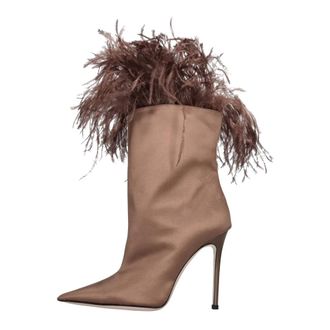 Gedebe Gedebe, Schoenen, Dames, Bruin, 37 EU, Satijn, Laarzen Bruin