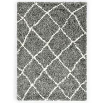 vidaXL Alfombra Enrejado Gris 230 X 160 Cm Polipropileno Vidaxl