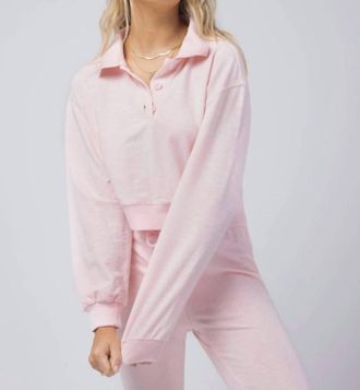 L*Space Livin Is Easy Pullover Sweatshirt In Rose Quartz