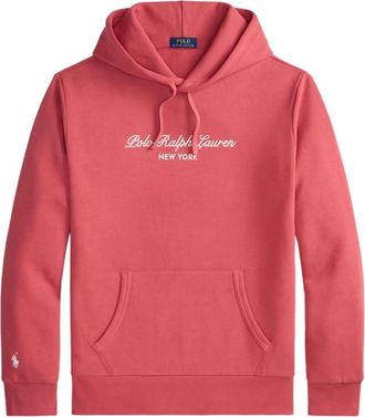 Ralph Lauren Hoodies & sweatvesten, Heren, Rood, L, Katoen, Hoodie met logoprint en trekkoord