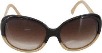 Chanel Pre-owned Accessories, female, Beige, Size: ONE SIZE Pre-owned Plastic Sunglasses