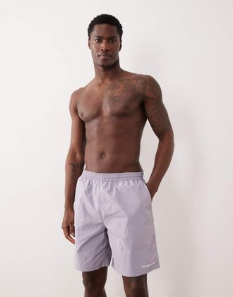 Farah Edgar - Pantaloncini lilla con logo da 7-Viola