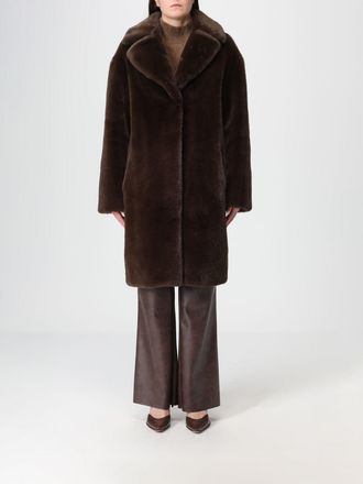Stand Studio Fur Coat STAND STUDIO Woman color Brown