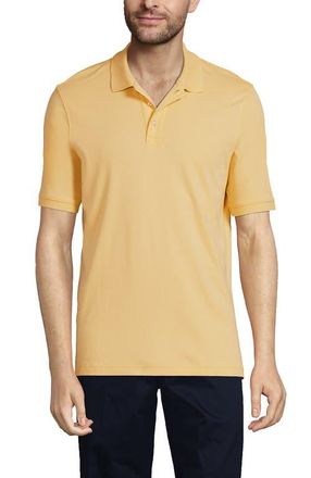Lands End School Uniform Long Sleeve Interlock Polo Shirt in Maize at Nordstrom, Size Xx-Large