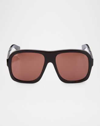 Chlo&eacute; Gayia 58mm Recycled Acetate Navigator Sunglasses