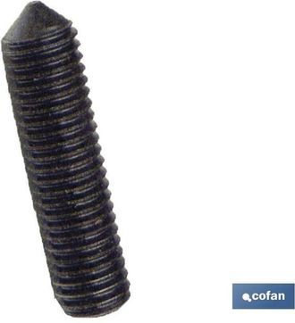 cofan Din-914 C-45h M-14 X 35 N Caja 100 Unid., Esparrago Roscado Allen Din 914 45h Con Hex&aacute;gono Interior, Punta C&oacute;nica, Clase 8.8, Acabado Pavonado Negro. 