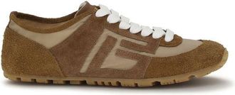 Balmain Beige Kalfskleren Bos Taurus Sport Sneakers