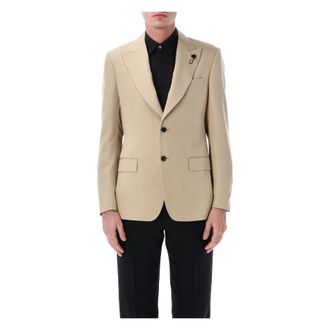Lardini Blazers, male, Beige, Size: 2XL Attitude EcoVero Jacket