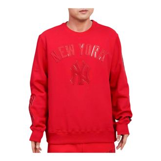 Pro Standard Pro Standard MLB New York Yankees Triple Red Crewneck Sweatshirt in Red Men
