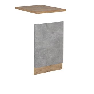 Vicco Frontal Para Lavavajillas R-line, Hormig&oacute;n, 45 Cm, Et Roble