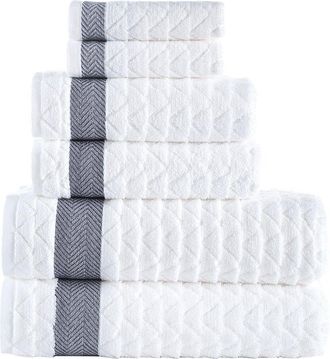 Brooks Brothers Herringbone 6Pc Towel Set