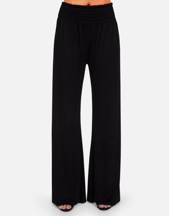 Michael Lauren Zain Wide-Leg Pant In Black