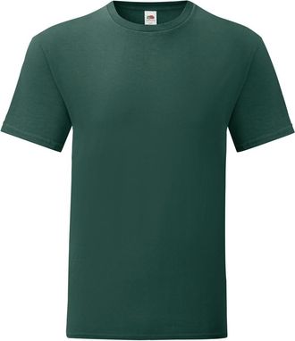 Fruit Of The Loom Fruit of the Loom Iconisch T-shirt voor heren (set van 5) (Bosgroen)